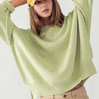 Cozy Side Slit Oversized Sweater