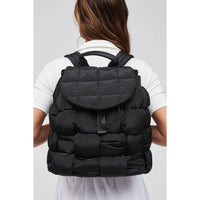 Quilted Woven Nylon Backpack