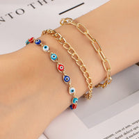 Evil Eye Chain Bracelet Set