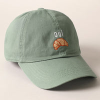 Oui Croissant Baseball Cap