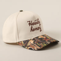 Howdy Honey Embroidered Camo Trucker Hat