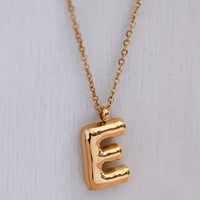 Balloon Initial Gold Necklace