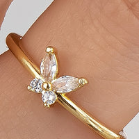 Simple Skinny Butterfly Ring