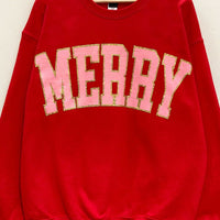 Merry Glitter Oversized Sweatshirt