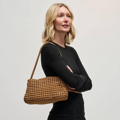 Braided Woven Neoprene Shoulder Bag (with Removable Zip Pouch)