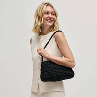 Braided Woven Neoprene Shoulder Bag (with Removable Zip Pouch)