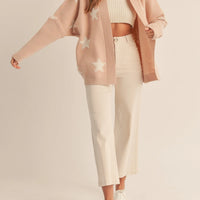 Star Open Knit Sweater Cardigan