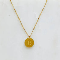 Round Initial Necklace
