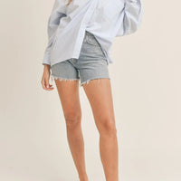 Oversized Stripe Button Down Shirt