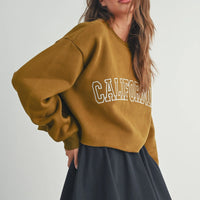 Fleece Cropped Sweatshirt