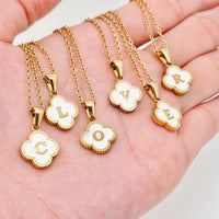 Clover Initial Necklace