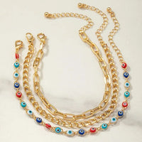 Evil Eye Chain Bracelet Set