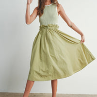 Contrast Tank Twofer Dress