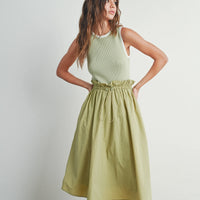 Contrast Tank Twofer Dress