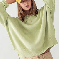 Cozy Side Slit Oversized Sweater