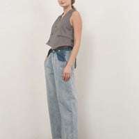 Color Block Denim Pants