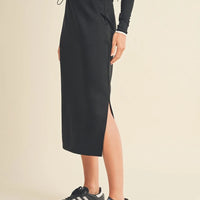 Sporty Basic Midi Skirt
