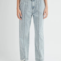 Pleated Detail Denim Jeans