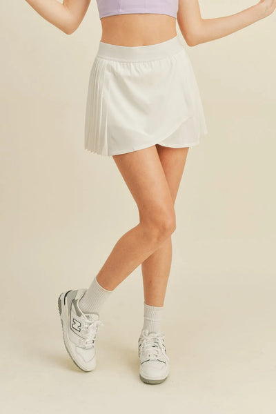 Pleated Tennis Wrap Skirt