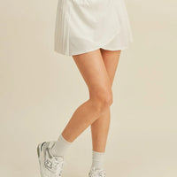 Pleated Tennis Wrap Skirt