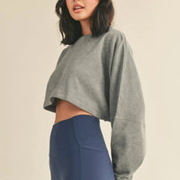 Mineral Wash Soft Cropped Sweatshirt