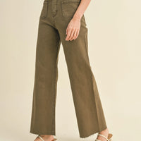 Front Pocket Wide Leg Pants
