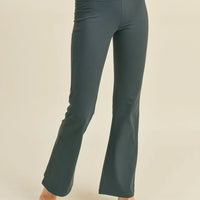 High Rise Side Slit Flare Leggings