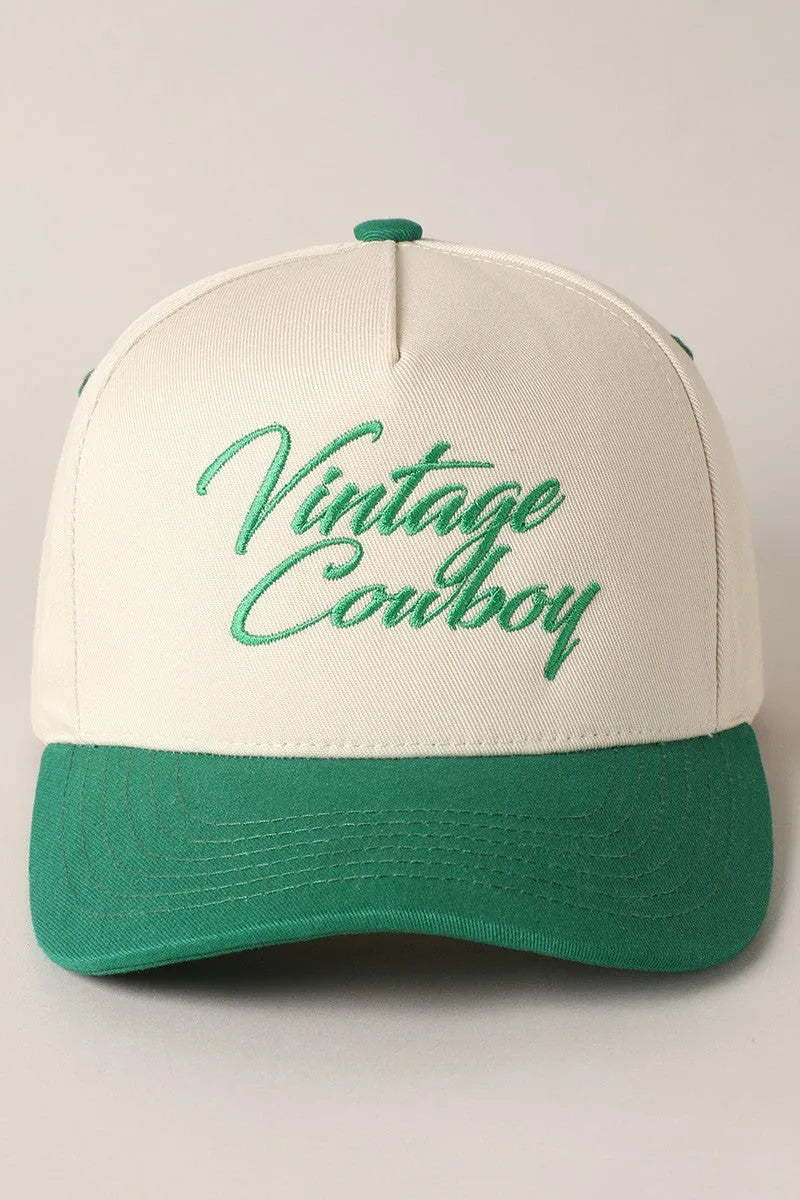 Vintage Cowboy Two-Tone Cap – Classic Western Style | Evercado display picture 3