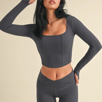 Long Sleeve Corset Top