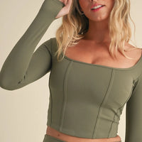 Long Sleeve Corset Top