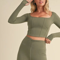 Long Sleeve Corset Top