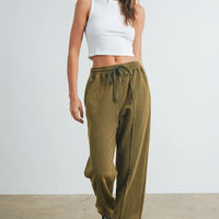 Washed Drawstring Jogger Pants