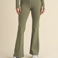 Ruched Waist Flare Leggings