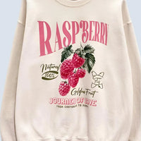 Fun Raspberry Oversized Sweatshirt