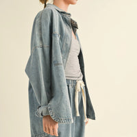 Washed Denim Oversized Shacket