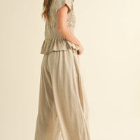 Smock Waist Big Pocket Comfy Pants