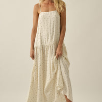 Flowy Polka Dot Cami Maxi Dress