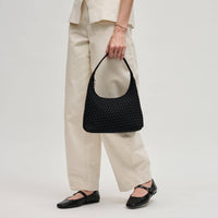 Modern Woven Neoprene Hobo Shoulder Bag