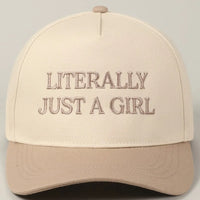 Literally Just a Girl Two Tone Trucker Hat