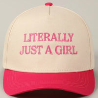 Literally Just a Girl Two Tone Trucker Hat