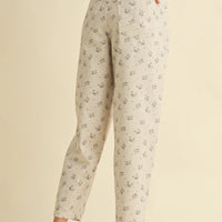 Vintage Floral Denim Pants