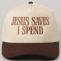 Jesus Saves I Spend Vintage Cap