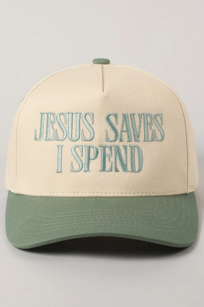 Jesus Saves I Spend Vintage Cap