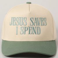 Jesus Saves I Spend Vintage Cap
