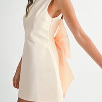 Satin Oversized Bow Party Dress