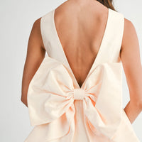 Satin Oversized Bow Party Dress