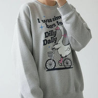 Born to Dilly Dally Goose Graphic Sweatshirt – Funny Oversized Sweatshirt