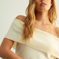 Off-Shoulder Ribbed Knit Top for Women