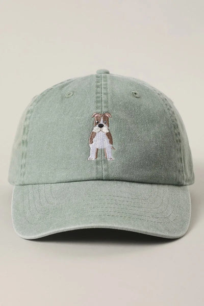 English Bulldog Embroidered Baseball Cap