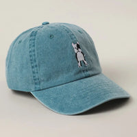 Pit Bull Embroidered Vintage Washed Baseball Cap